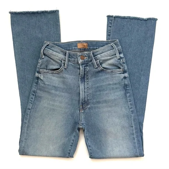 MOTHER The Hustler Ankle Fray Jeans In Thrilling Shots Size 24